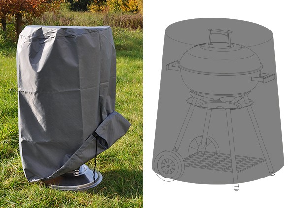 Abdeckhaube f�r Kugelgrills 50cm Durchmesser - 80cm hoch - wetterfestes und robustes Polyester