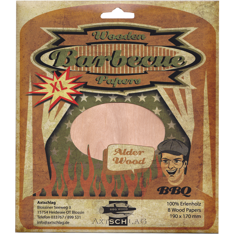 Axtschlag Wood Papers Adler - Erle 190 x 150 8er Pack
