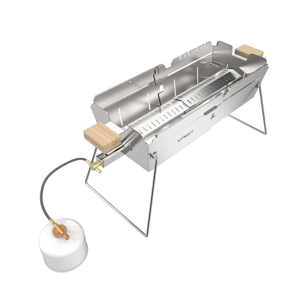 B-Ware KNISTER Gasgrill HERO EDELSTAHL - ausziehbar - f�r Kartusche-