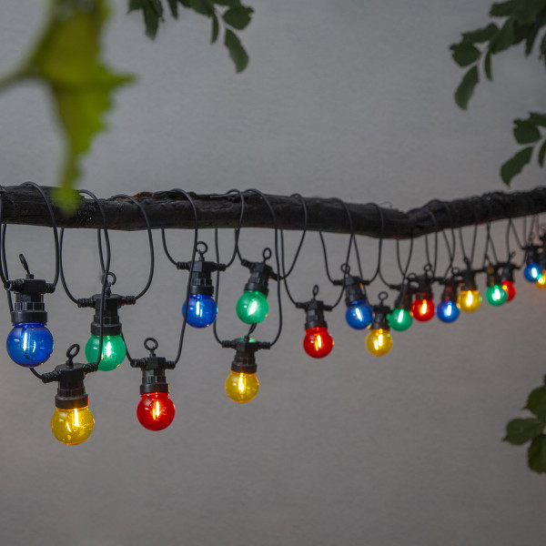 B-Ware LED Lichterkette CIRCUS - 20 kleine bunte Kugeln - Filament -