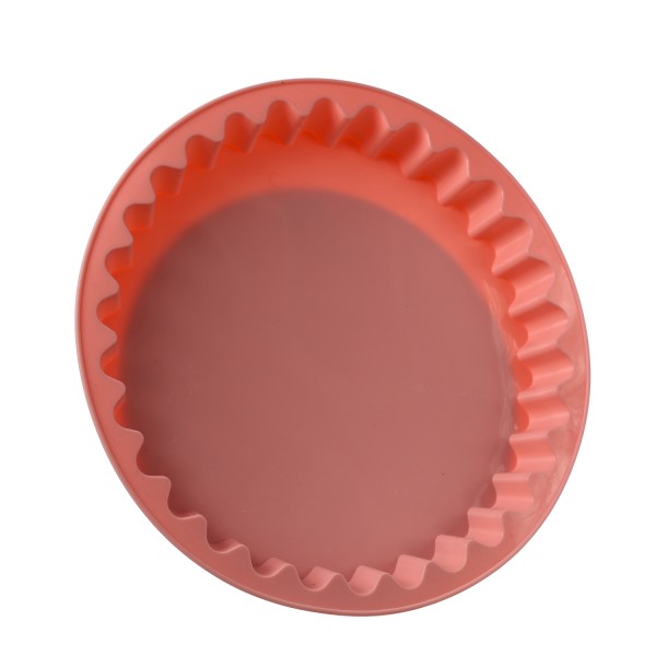 Backform - Kuchenform - Tarteform - Silikon - rund - D: 26-5cm - rosa