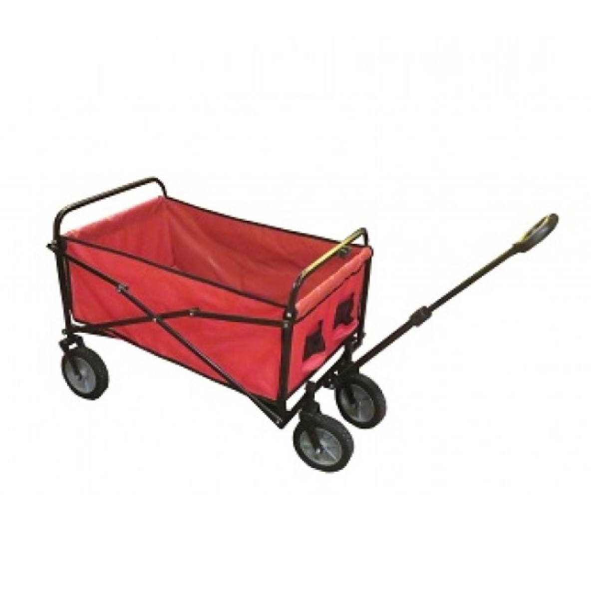 Bollerwagen klappbar rot - 70kg Belastung - 83 x 53 x 110cm - Teleskopdeichsel