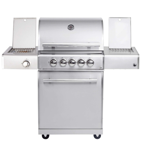 CHEF M Paket G - Basis silber- 3 Brenner- Backburner- Seitenkocher-