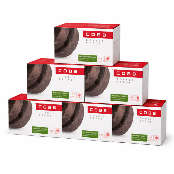 Cobble Stone - 6 St�ck Briketts aus Kokosnussschalen - 2-5h Gl�hzei-