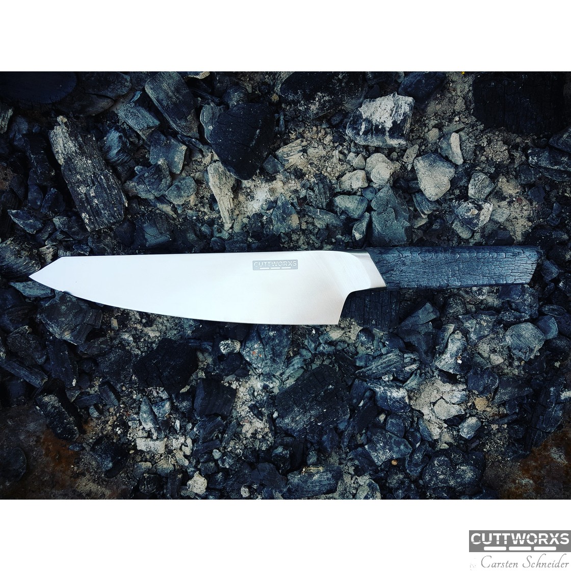 CUTTWORXS - Chefmesser Myabi Evolution - 21cm Klinge 15- - 1-4116 ThyssenKrupp Stahl - 58 HRC