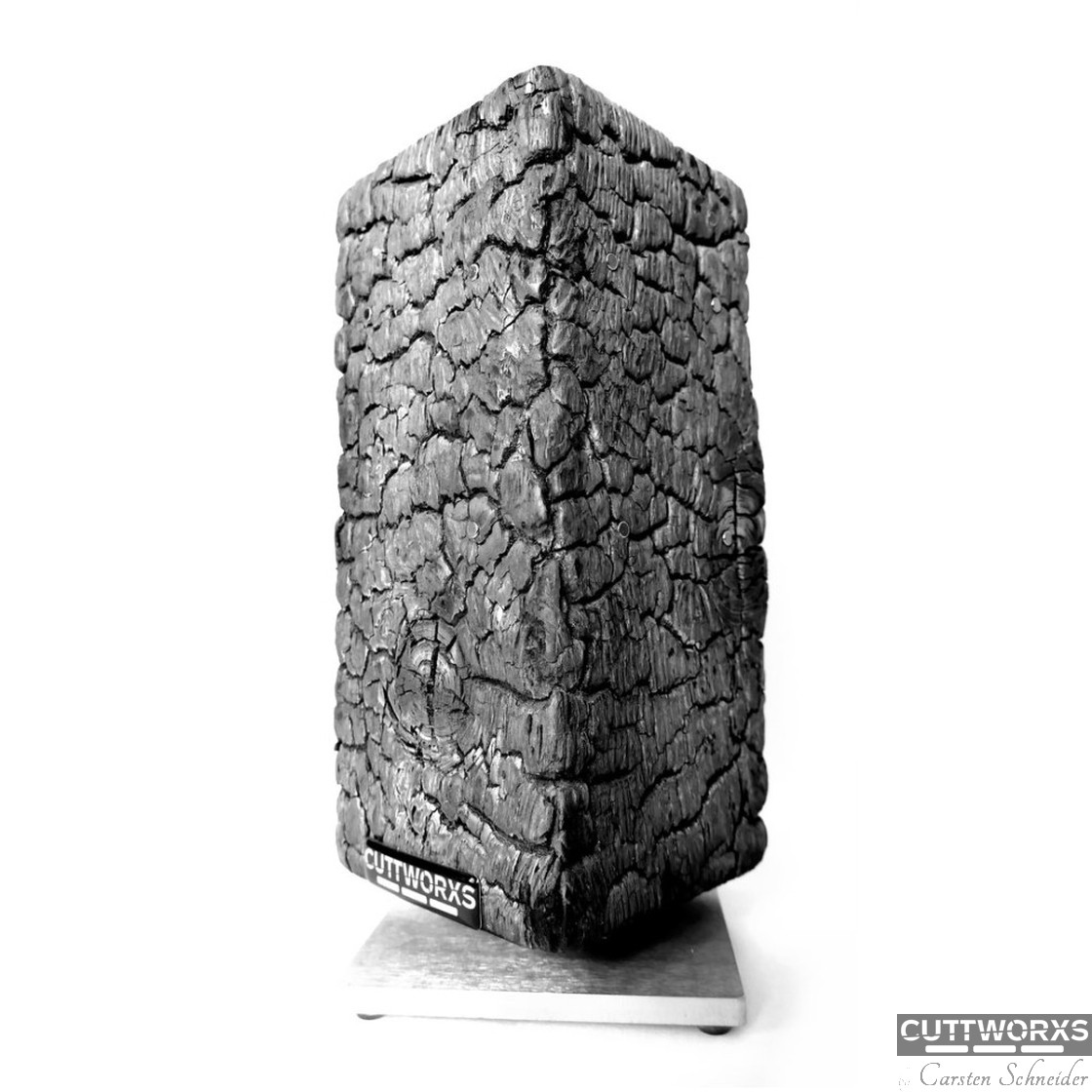 CUTTWORXS - Messerblock Pyrolith - Drehbar auf St�nder - starke Neodymmagnete - Design Messerhalter