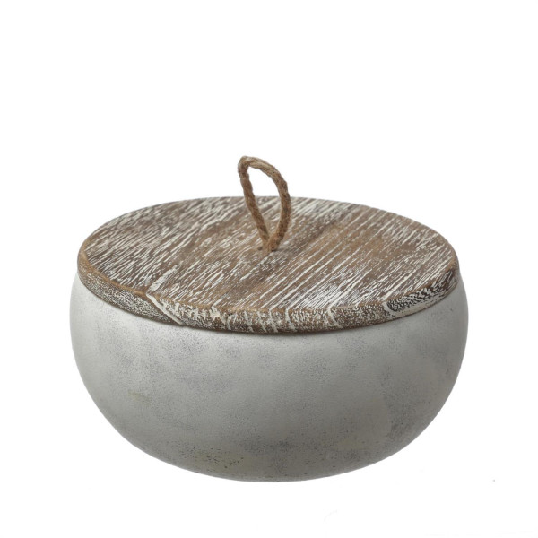 Duftkerze CITRONELLA - Echtwachs Outdoorkerze in Betonschale mit De-