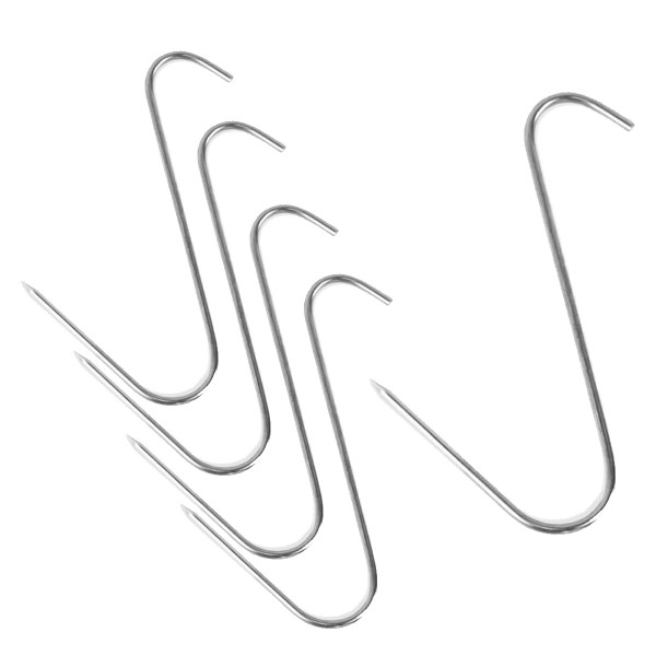 Fleischhaken zum R�uchern 5er Set - Edelstahl - 12cm - extra langer-