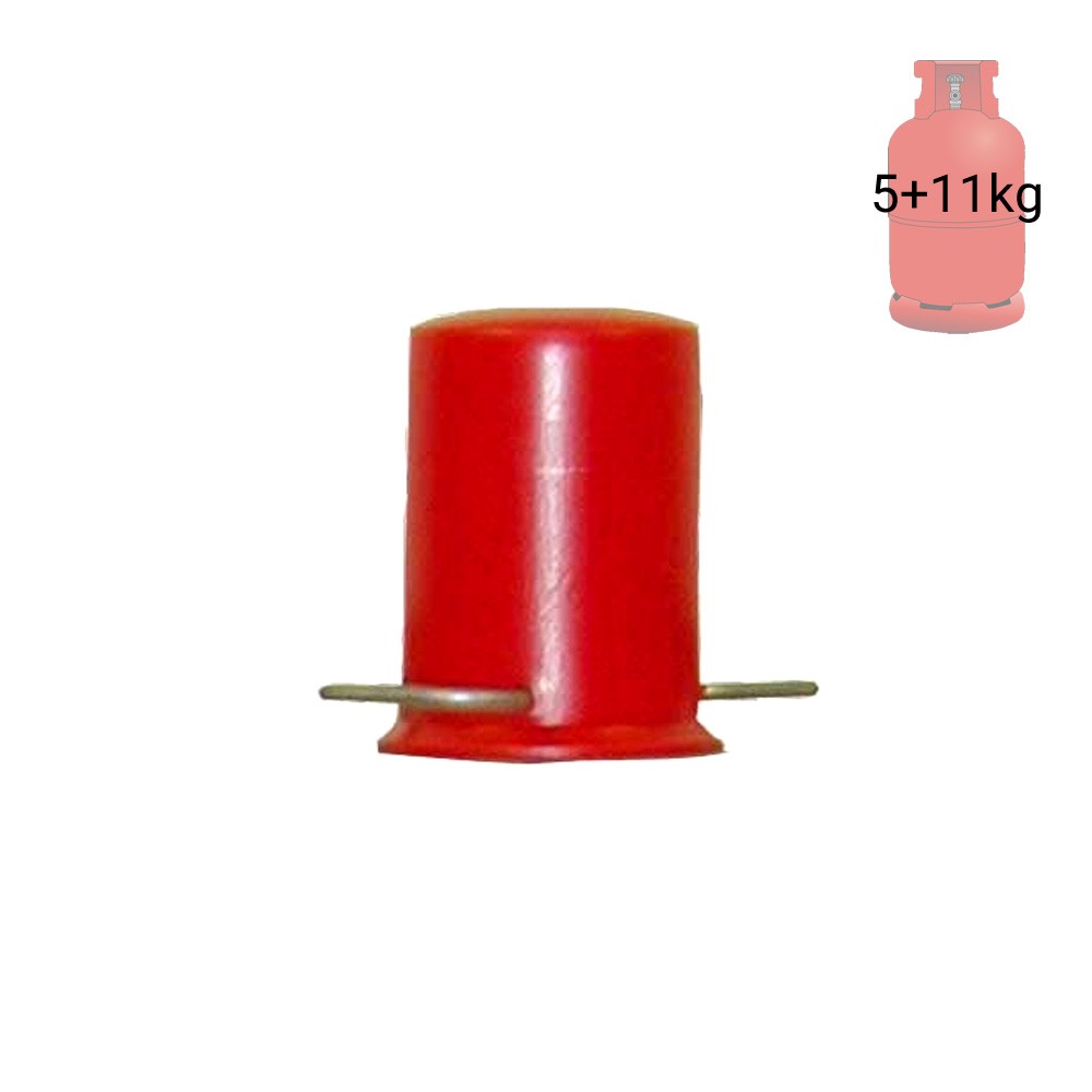 Gasflaschen Abdeckkappe rot - geeignet f�r 5kg und 11kg Gasflaschen - mit Verriegelung