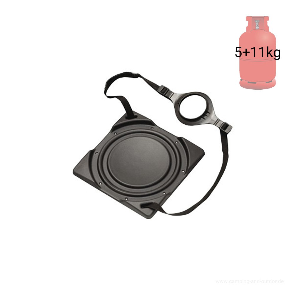 Gasflaschenhalter Bodenplatte mit Gurtsystem - f�r 5 und 11kg Gasflaschen