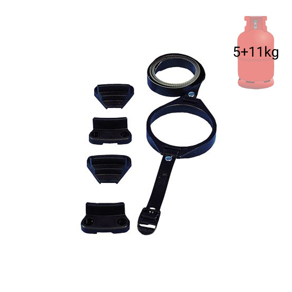 Gasflaschenhalter Bodensicherung mit Gurtsystem - f�r 5 und 11kg Gasflaschen