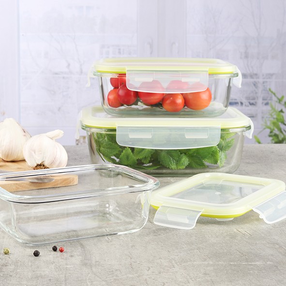 Glasdosen Set 3 St�ck (370- 640 1050ml) - geschmacksneutral - ideal zum Marinieren-