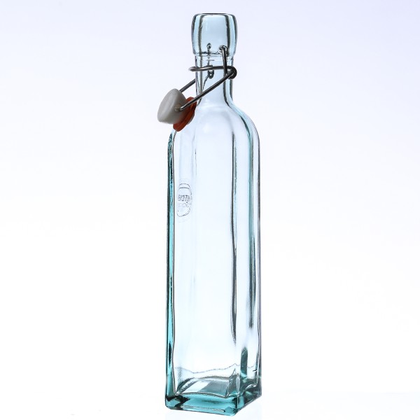 Glasflasche mit Bügelverschluss - Vorratsflasche - Recyclingglas - -