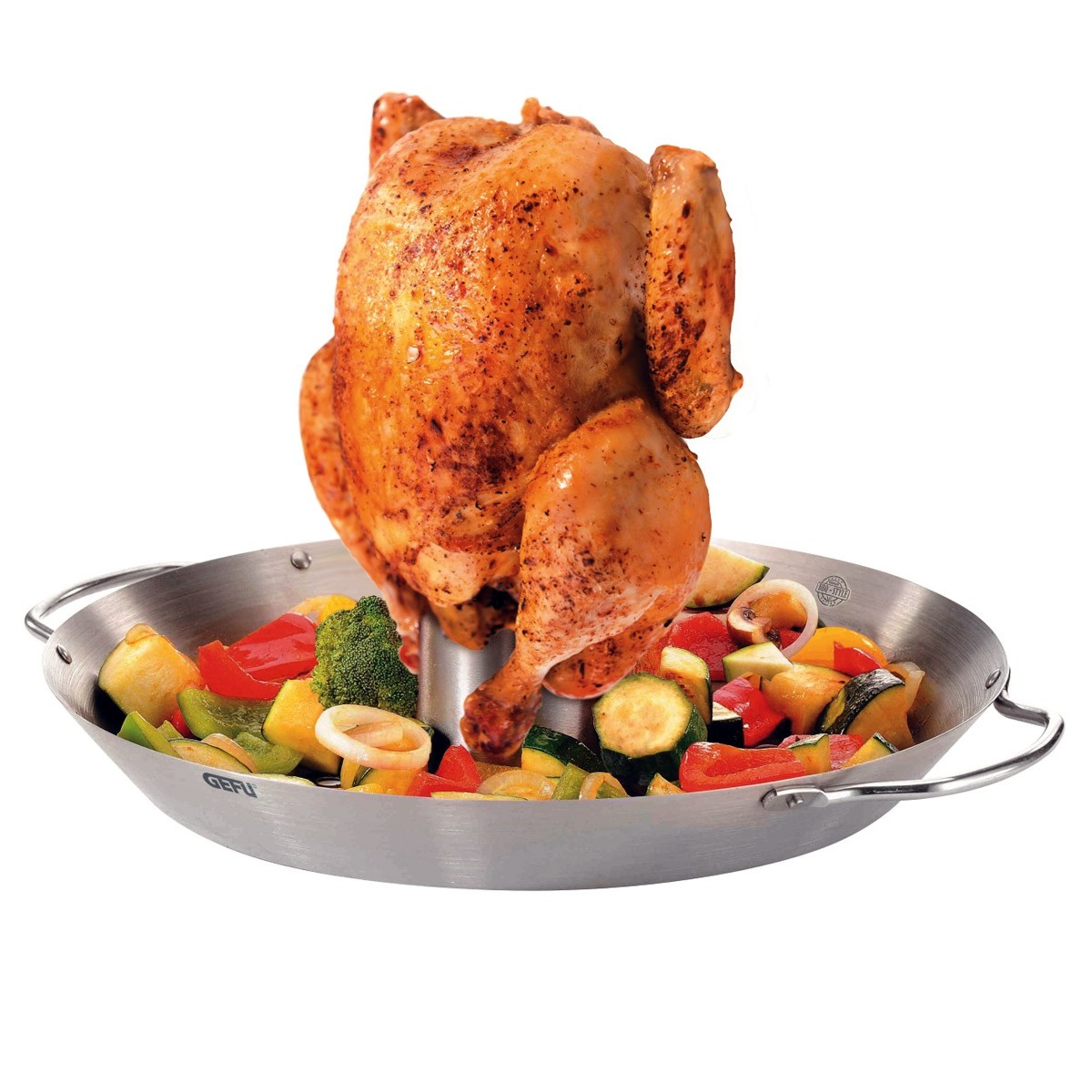 H�hnchengriller - Gem�se-WOK BBQ - Edelstahl - mit Aromaaufsatz