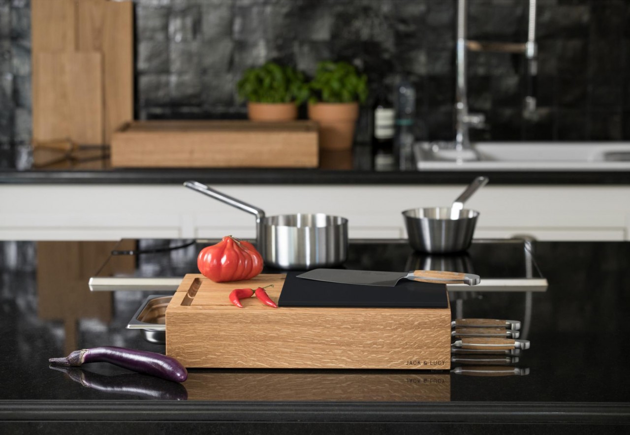 Jack und Lucy - Workstation ONE Medium - 45x33cm - integriertes Schneidebrett - Gastronorm Beh�lter