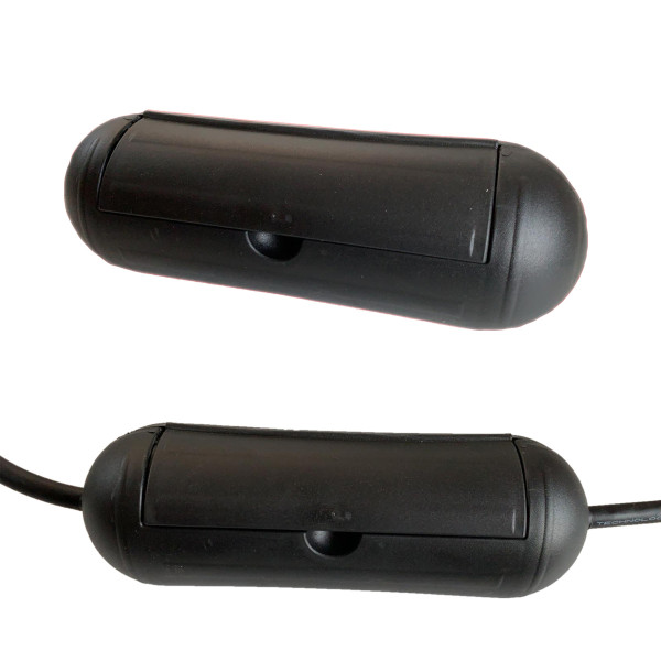 Kabelschutzdose- schwarz - zur Verlegung von Stromkabeln im Freien -