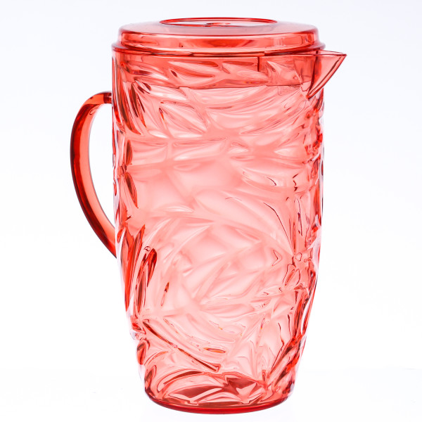 Kanne mit Deckel - Karaffe - Kunststoff - 2-6l - mit Blattmuster - -
