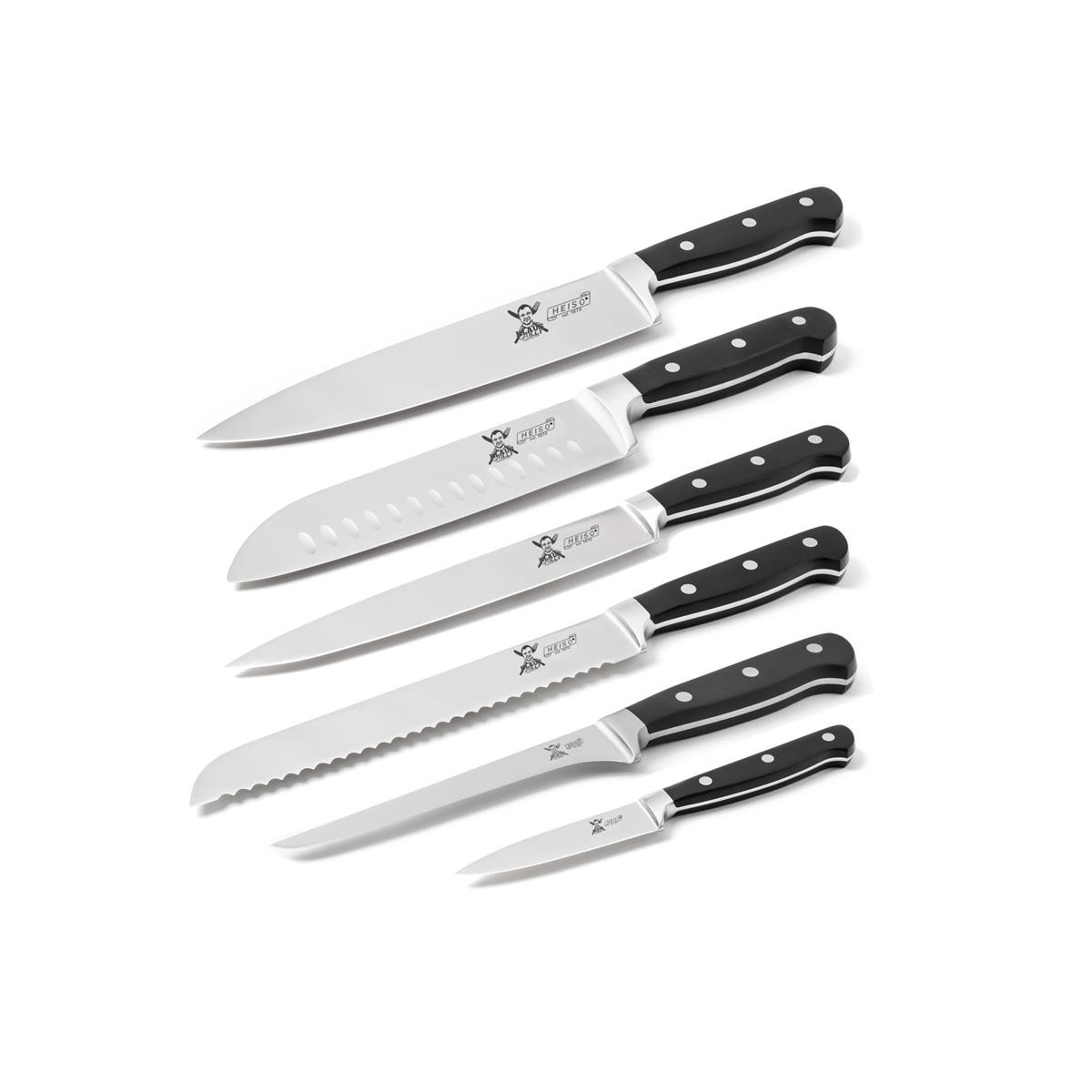 Klaus Grillt Messerset ALL-A-DRIN - Santoku- Gem�se- Ausbein- Fleisch- Brot- und Kochmesser