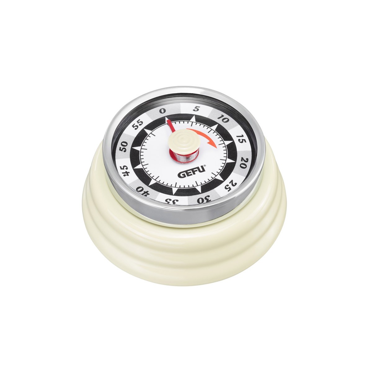 K�chentimer Kurzzeitmesser RETRO creme-weiss - mechanisch - magnetisch