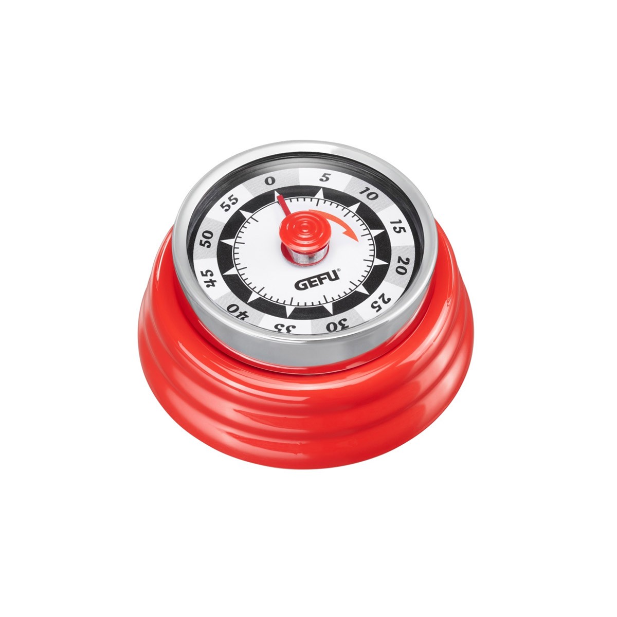K�chentimer Kurzzeitmesser RETRO rot - mechanisch - magnetisch