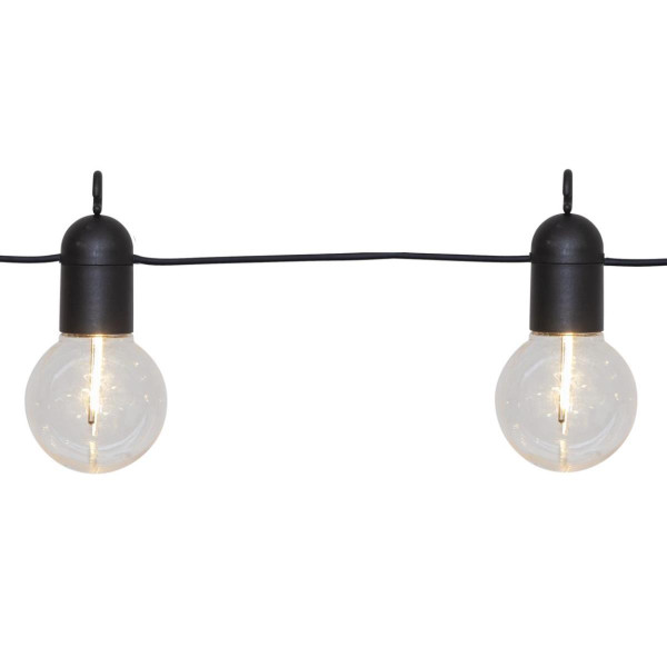 LED Lichterkette Fiesta - 10 warmweisse Filament LED - L: 3-6m - Bat-