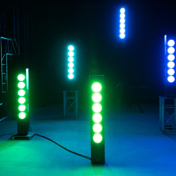 LED Lichtsäule Lichtorgel - high Power 6x 30W COB - DMX - inkl- Fer-