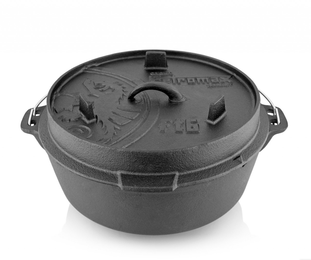 Petromax Feuertopf Dutch Oven ft6-t mit planem Boden - 5-5 L - 4-8 Personen