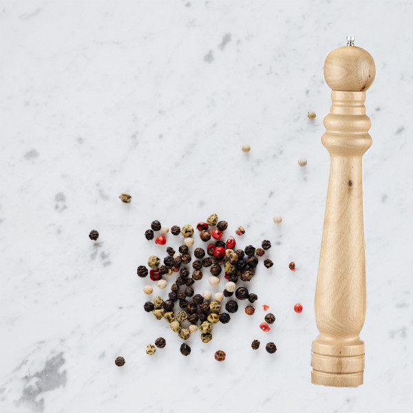 Pfefferm�hle XL - 42cm hoch - 6-9cm Durchmesser - aus ge�ltem Eukalyptus Holz unter HI