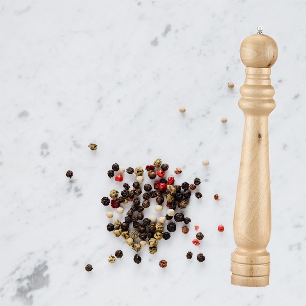 Pfefferm�hle XL - H: 42cm - aus ge�ltem Eukalyptus Holz