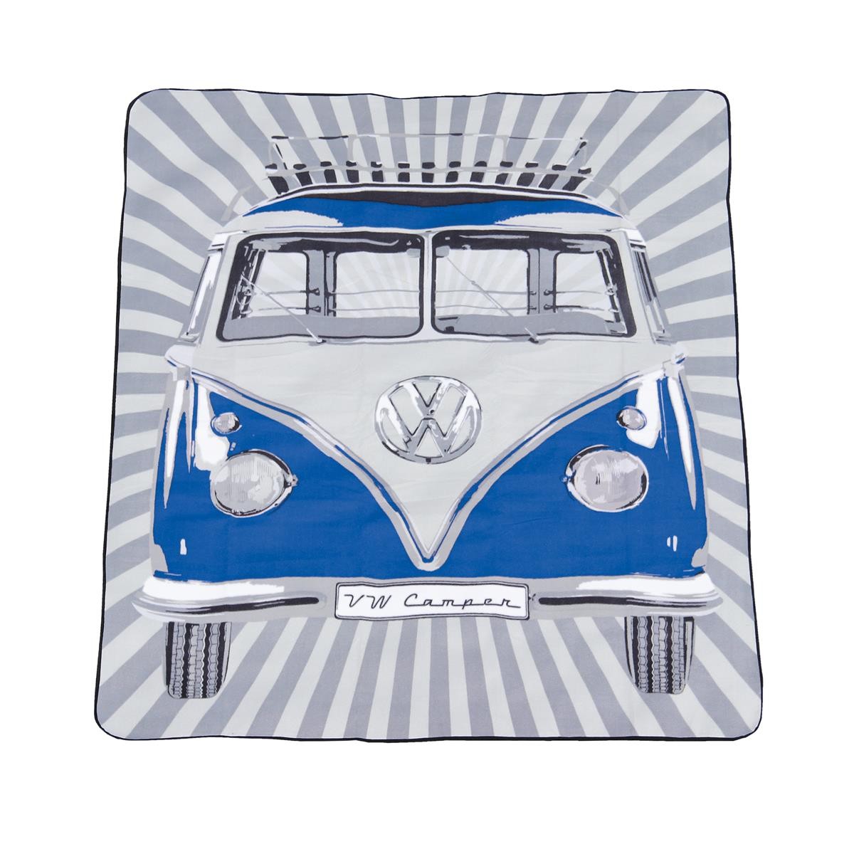 Picknickdecke VW Bulli T1 blau - 200x150cm - Tragetasche