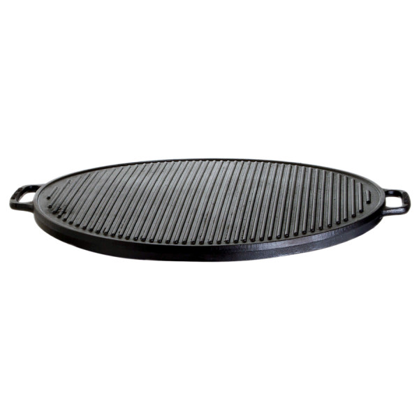 Plancha Grillplatte - Gusseisen - Wendeplatte geriffelt und glatt -