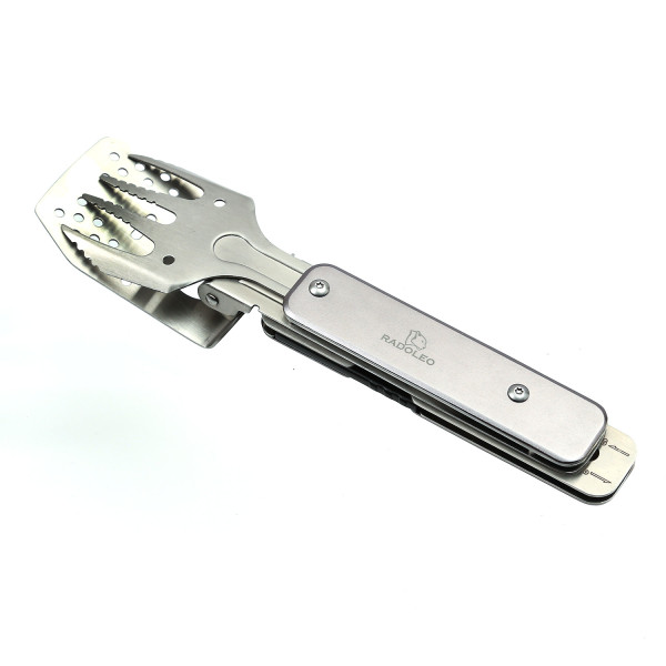 RADOLEO(R) Grill-Multi-Tool GENIUS POCKET Grillbesteck - Zange-Wender-