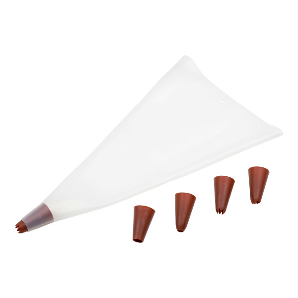 Spritzbeutel Set mit 5 Aufs�tzen Spritzt�llen - wiederverwendbar - -