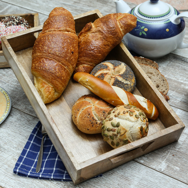 Tablett - Dekotablett - Mangoholz - L: 37-5cm - B: 25cm - natur