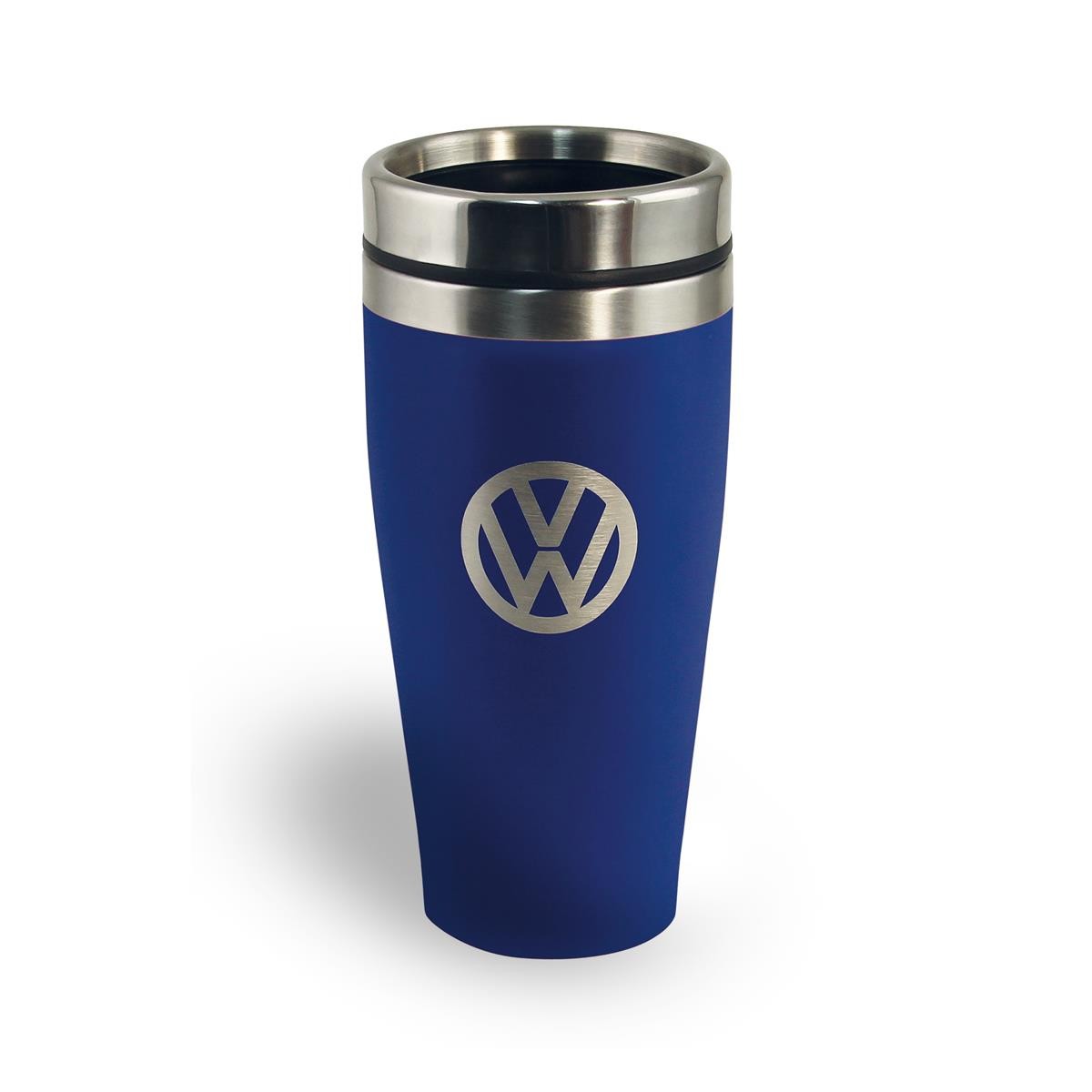 Thermobecher 400ml VW Volkswagen blau - Anti-Rutsch Boden - Doppelwandig - 18-8 Edelstahl