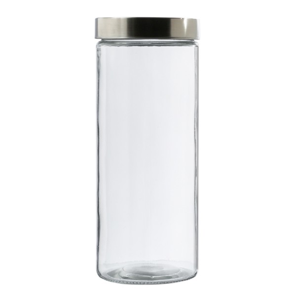 Vorratsdose XL - Vorratsglas mit Edelstahldeckel - 2-2 Liter - D: 1-