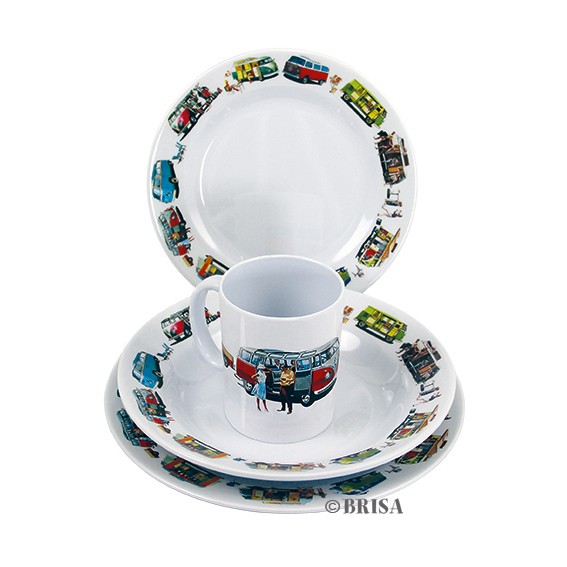 VW Collection Camping Geschirr Set 8-teilig - Melamin (f�r 2 Personen)