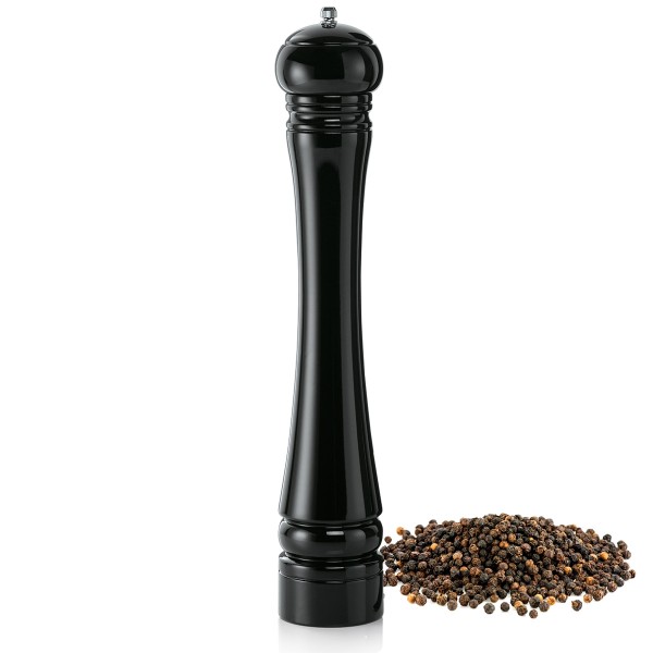 XL Pfeffermühle - 42cm - Holz - schwarz lackiert - hochwertiges Ker-