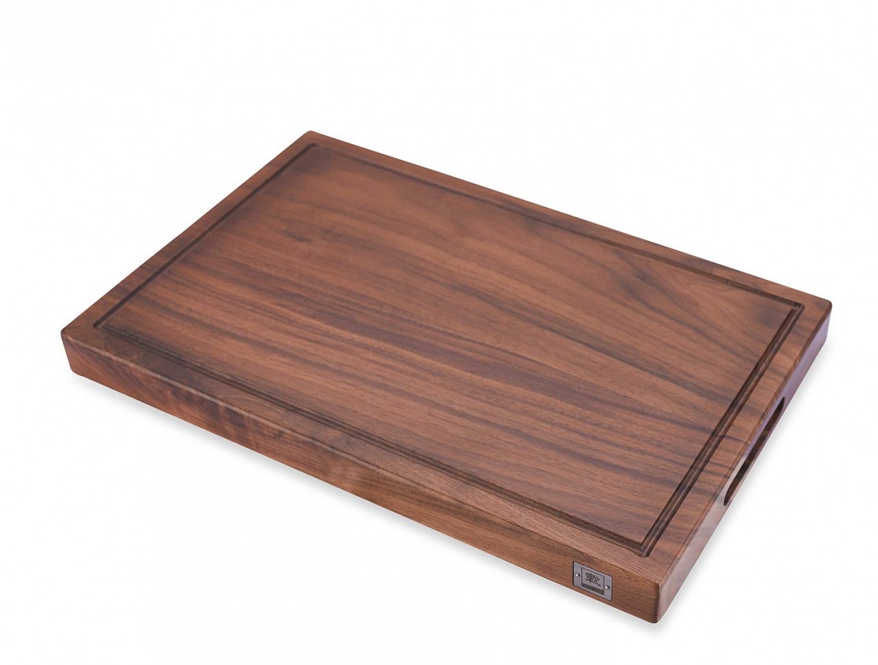 ZAYIKO Premium Schneidebrett Nussbaum - 45x28-5x3-6cm - mit Saftrinne